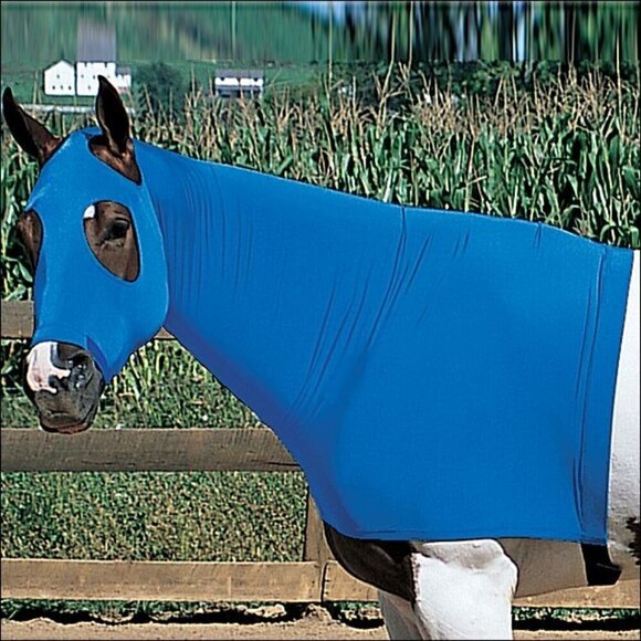Weaver Small Equiskinz Lycra Hood Snug Fit Moisture Wicking Blue - Picture 1 of 3